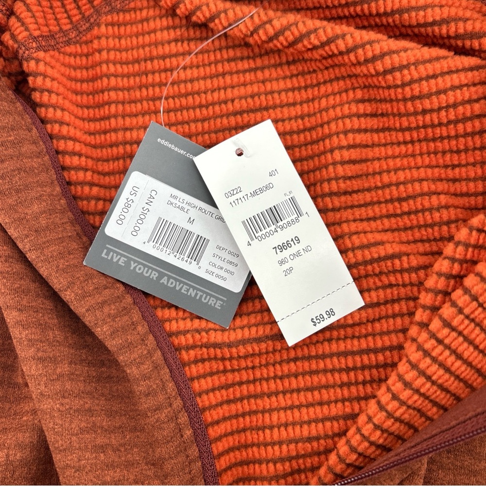 Eddie Bauer Burnt Orange Quarter-Zip Top - Picture 6 of 13